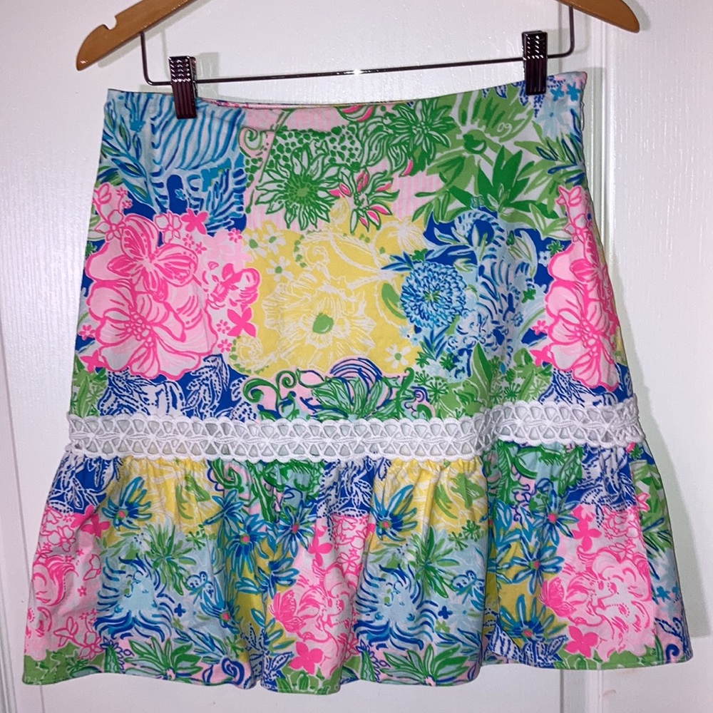 EUC Lilly Pulitzer Jan Set Top & Skirt Size 8 Cheek To Cheek Print - Picture 8 of 12